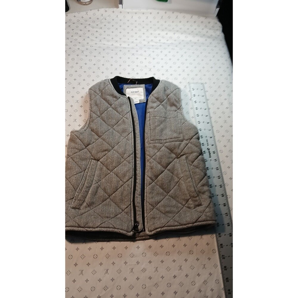 Boy Old Navy Vest, Size S(6/7), Grey Blue Insulated